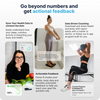 Health and fitness app interface with user data visualisation and coaching features.