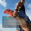 Hume review - Person stretching outdoors with a product review