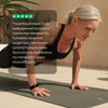 Hume review - Woman in a yoga pose with a testimonial